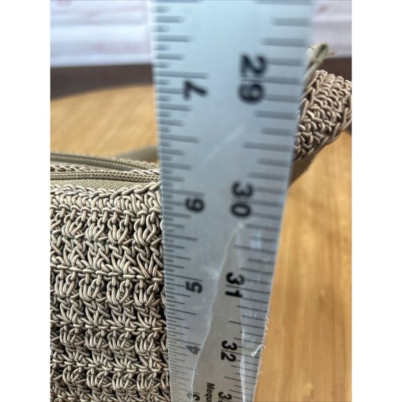 Frankie & Johnnie Small Shoulder Bag Purse Brown BOHO 8" Croquet built in Wallet - Picture 8 of 10